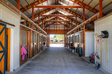 Valley View Farm - Interior of the Morton Barn